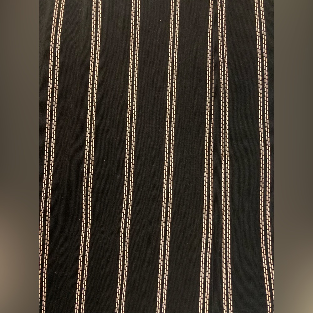 💛TODAY***$15***Vintage Citiknits elastic waist black&white striped palazzo pant - Picture 3 of 7